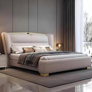 <span class=keywords><strong>Letto</strong></span> Moderno di Lusso Imbottito per Camera da <span class=keywords><strong>Letto</strong></span>, <span class=keywords><strong>Letto</strong></span> <span class=keywords><strong>Matrimoniale</strong></span> King Size di Alta Gamma <span class=keywords><strong>con</strong></span> Testiera Morbida Imbottita - Product Image 5