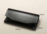 Étui à lunettes de luxe noir Huicheng HC-53, ensemble d'étuis à lunettes de soleil classiques en cuir avec logo personnalisé et design protecteur
