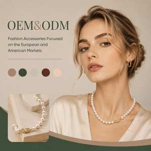 Collares de perlas redondas con cierre de corazón chapado en oro, venta al por mayor OEM/ODM, joyería elegante para uso diario para mujeres. - Product Image 1