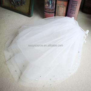 JD04 मोहनेवाला पर्दा वेडिंग दुल्हन Bircage Rhinestones के साथ पर्दा - Product Image 5