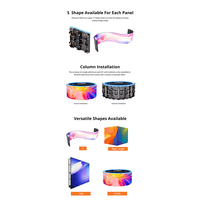Écran LED flexible incurvé P1.9 pour extérieur, pour scène, concerts, événements, panneau mural vidéo LED