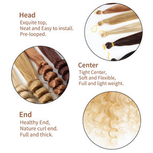 18 Inch Pre-stretched <strong>French</strong> <strong>Curl</strong> Braids Ombre Straight Curly Ends High Temperature Fiber Goddess Wave Braiding Hair - Product Image 3