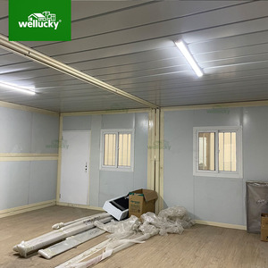 접이식 컨테이너 하우스 슬라이딩 룸 시스템이있는 조립식 모듈 식 캐빈 광산 캠프 하우징을위한 욕실 설치 - Product Image 4