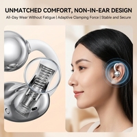 Headset Olahraga Anti Air Peredam Kebisingan Custom, Klip Headset Gaming True Tws Nirkabel Bass Earphone Earbuds dengan Mic