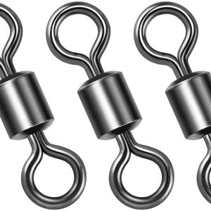 Fishing Rolling Swivel Smooth Rotation Barrel Swivels <b>Snap</b> <b>Hook</b> Line Connector Swivels for Saltwater Freshwater Carp Fishing - Product Image 1