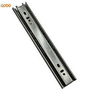 Quincaillerie Canal télescopique 10-24 pouces Noir 45mm Rails d'<span class=keywords><strong>armoire</strong></span> à trois sections Glissières de tiroir - Product Image 1