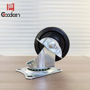 Goodcen Hot Sale Industrial <span class=keywords><strong>Caster</strong></span> Rote Räder mit Bügeleisen und PVC-Kern 2/Zoll Rollen - Product Image 1
