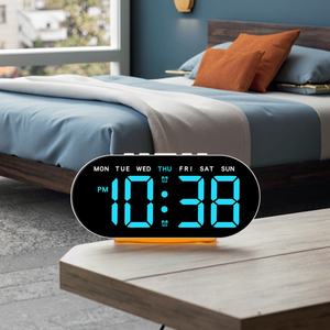 Im lặng LED kỹ thuật số bàn bàn đồng hồ ánh sáng ban đêm báo động ngày Nhiệt độ hiển thị biểu tượng tùy chỉnh trong nhà trẻ em phòng ngủ cạnh giường ngủ sống - Product Image 6