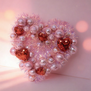 Guirnalda <span class=keywords><strong>de</strong></span> Bolas <span class=keywords><strong>de</strong></span> Espejo con Forma <span class=keywords><strong>de</strong></span> Corazón Rosa Personalizada al por Mayor para Decoración <span class=keywords><strong>de</strong></span> San Valentín, Bodas y Despedidas <span class=keywords><strong>de</strong></span> <span class=keywords><strong>Soltera</strong></span> - Product Image 5