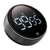 Stok pabrik 99 menit 55secs Timing Magnetic gantung LED Display Rotary Timer hitung mundur untuk dapur