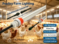 Lampes de grange T8 3ft 4ft 5ft 18W 24W 28W sans scintillement Rouge+Blanc Suspendues horizontalement 2700K-6500K IP67