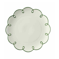 Assiettes de Présentation Vintage à Bord Festonné Motif Floral Vert Rose Bleu Lavande pour Mariage – Vaisselle et Plats de Service