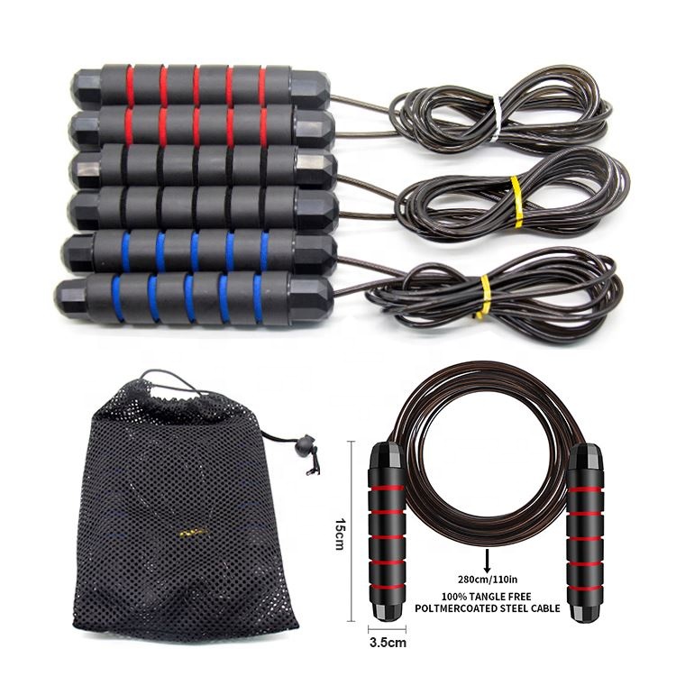 Оптовая продажа, комплект мини оборудования для домашних тренировок в тренажерном зале, модная гибридная веревка для фитнеса с регулируемой скоростью, скакалка