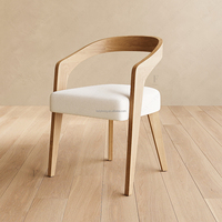 Chaise de salle à manger déstructurée moderne FERLY, dossier géométrique PC, design conceptuel pour mobilier d'intérieur avant-gardiste
