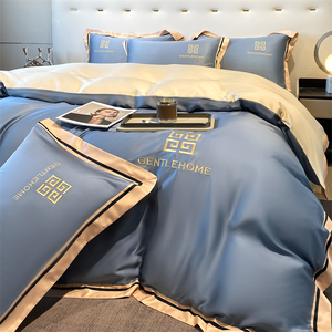 Biancheria da letto moderna in stile europeo imposta il copripiumino del nuovo produttore lenzuolo per federa-motivo vegetale semplice decorazione per la casa - Product Image 1