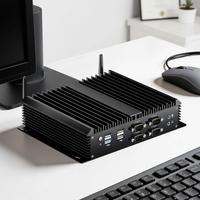 Mini PC Industrial sin Ventilador I3 I5 I7 1165G7/8550U, Mini PC Industrial con Doble LAN HD+VGA DDR4, 6 COM, 8 USB para Computadora Industrial