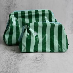 Nouvelle Trousse de Toilette de Voyage Grande Capacité Verte, Sac de Maquillage Portable en Toile avec Poignée - Product Image 3