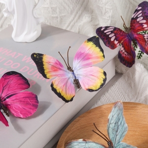 <span class=keywords><strong>10</strong></span> unids/bolsa 8 CM 3D decoraciones de mariposas artificiales para vestidos decoración de la casa decoración de muebles para zapatos - Product Image 6