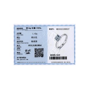 Bague de fiançailles Ada Jewelry en argent sterling S925, élégante et luxueuse, avec zircon de 1 carat pour <span class=keywords><strong>femme</strong></span>, cadeau pour la Saint-Valentin - Product Image 5