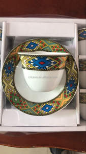 Juego de café tradicional etíope con rekebot, 17 piezas, nuevo diseño, 2021 - Product Image 5