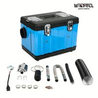 WINFULL Nuevo Calentador de Estacionamiento Diésel Azul de 8kw con Termostato, DC12V/24V/220V/110V, Ajuste Universal, 1 Año de Garantía