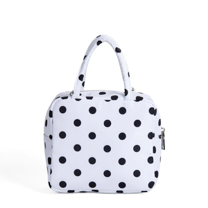 Bolso cuadrado mini de moda con estampado de lunares para mujer, bolso de hombro o bandolera de nailon informal y práctico - Product Image 1
