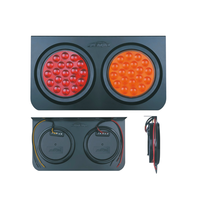 Aolittel YJ-2006 40 LED 24V Feu arrière et feu de position latéral rond pour voiture et camion universel IP67 étanche 297x165x45mm