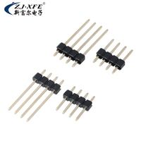 XFE Venta caliente Pin Header Connector 2,54mm Pitch Single Row Pin Header Straight DIP 2-40 Pin