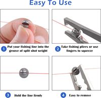 Assortiment de Plombs et Lestes de Pêche en Plomb Argenté 120G - Utilisation en Rivière, Haute Qualité, Durables, Écologiques, JSHANMEI BLUE BOX