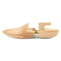 Embauchoir en bois personnalisé réglable à ressort anti-plis, avec support de logo, pour chaussures à bout fendu, absorption d'humidité et rangement