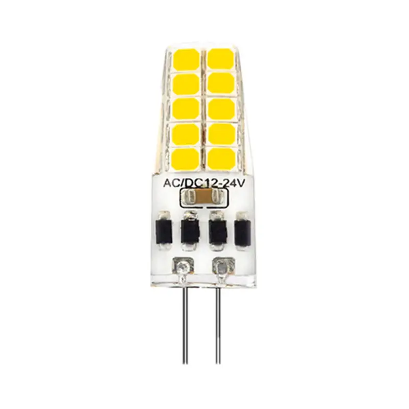 Zwei-Reihen SMD2835 G4 LED-Wandlicht 3 W G4 dimmbare Glühbirne AC/DC12V Kronleuchterlampe