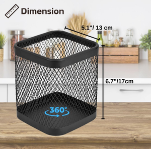 Cestello portaoggetti in rete metallica girevole a 360° nero, porta posate da cucina, organizer per <span class=keywords><strong>capsule</strong></span> di caffè - Product Image 1