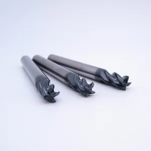 Hiệu suất cao CNC Cutter Tool 4 sáo phổ chamfered Vòng Shank vonfram rắn Carbide tráng End Mill