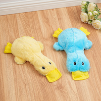 Jouet pour animaux de compagnie en silicone écologique, best-seller, en forme de canard, avec couineur, pour mâcher et jouer en intérieur, pour chiens et chats, balle intelligente pour chat