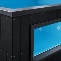 Piscine hors sol de luxe intégrée haut de gamme avec fenêtre en verre, piscine extérieure moderne pour jardin 20ft/40ft