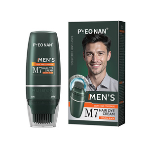 <span class=keywords><strong>Coloration</strong></span> capillaire semi-permanente pour hommes, crème colorante noire sans ammoniaque pour couvrir les cheveux gris, retouche des pattes, usage professionnel, 100 ml - Product Image 2