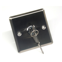 12V/24V métal bouton poussoir porte libération sortie interrupteur à clé bouton de sortie 12V porte bouton de sortie avec interrupteur à clé 2 positions