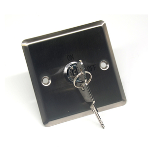 ปุ่มกดโลหะ12V/24V สวิตช์เปิดประตู, สวิตช์ออกปุ่มออกปุ่มออกประตู12V พร้อมสวิตช์กุญแจ2ตำแหน่ง - Product Image 2