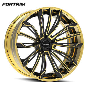 Jantes de <span class=keywords><strong>voiture</strong></span> à lèvre chromée forgées sur mesure FORTRIM 5x100 112 114.3 15 16 17 18 19 20 21 pouces pour Chevrolet Nissan Patrol - Product Image 2