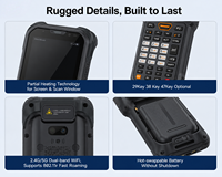 S4369 NORGEE PDA robuste pour entrepôt frigorifique, Android 14, scanner de codes-barres longue portée, écran 4,3 pouces, compatible chaîne du froid, pour la gestion des stocks