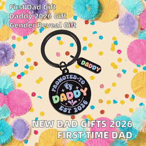 Nuovi Portachiavi in Lega per Rivelazione del Sesso del Bambino 2026 - Regalo per il Futuro Papà - Product Image 2