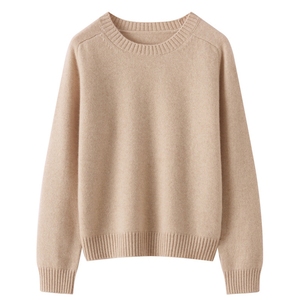 Suéter de Cachemir 100% para <span class=keywords><strong>Mujer</strong></span>, Otoño Invierno, Manga Larga, <span class=keywords><strong>Jersey</strong></span> Bordado con Cuello Redondo, Estilo Casual - Product Image 4