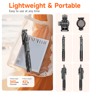 L16-TT 1.8M ไม้เซลฟี่แบบร่มพร้อมขาตั้งกล้อง หมุนได้ 360 องศา พับเก็บได้ ออลอินวัน สำหรับโทรศัพท์มือถือ ไลฟ์สด และวีล็อก - Product Image 5