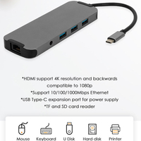 Hub 9-en-1 Usb type-c, adaptateur de Dock, avec sortie 4k Hd, chargement Pd, lecteur de carte Sd, Tf, 3 ports Usb Ethernet 3.0