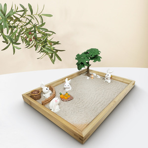 Kit de Jardín <span class=keywords><strong>Zen</strong></span> de Arena Miniatura Personalizado al por Mayor, Diseño <span class=keywords><strong>Japon</strong></span>és de Panda, para Decoración de Escritorio en Casa u Oficina - Product Image 4