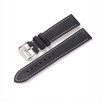 Bracelet de montre vintage en cuir italien ciré à l'huile 20/22mm, en cuir de vachette vieilli, personnalisable OEM ODM