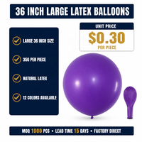 Ballons en latex de 36 pouces en gros, conformes aux normes CE/EN71/BSCI/CPC/ASTM F963, pour les remises de diplômes et les célébrations
