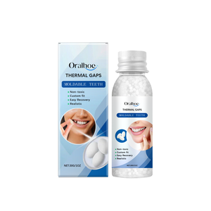 Cuentas de ajuste térmico Chapas de dientes Kit de reparación de dientes temporal moldeable para arreglar la enseñanza de dientes faltantes - Product Image 1