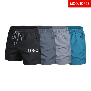 Wholesale Men's Summer Sporty <strong>Stretchy</strong> QuickDry Breathable Anti-Wrinkle Spandex/Polyester Sports <strong>Shorts</strong> Mid Elastic Waistband - Product Image 1