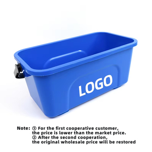 Cubo de limpieza de ventanas <span class=keywords><strong>comercial</strong></span> de 12L de alta resistencia con mango ergonómico, ideal para edificios altos, de plástico duradero, capacidad de carga industrial de 40 kg - Product Image 3